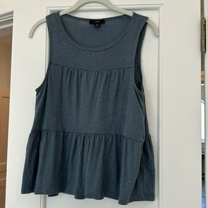 J. Crew Slate Blue Sleeveless Peplum Tank